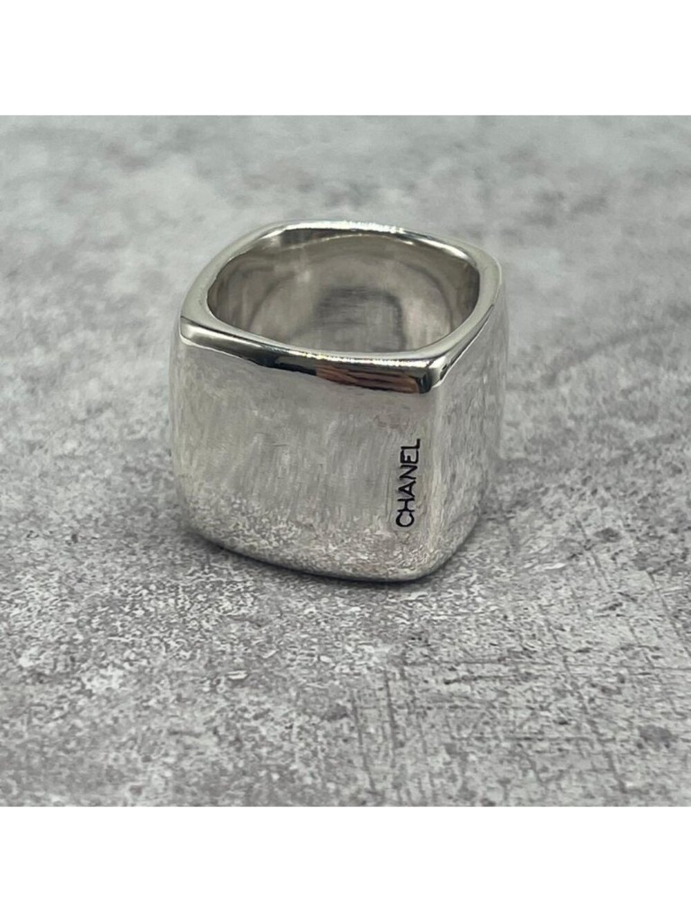 Chanel Square Logo Ring Vintage